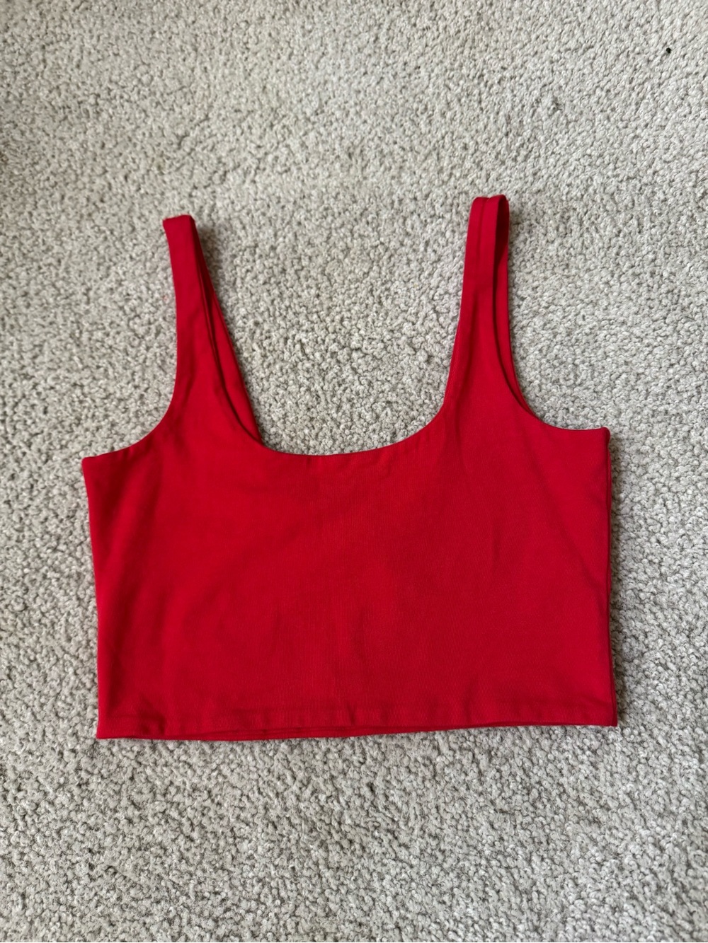 Cotton On Red Scoop Neck Crop Tank tee sexy y2k
